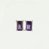 9ct Gold Amethyst Stud Earrings