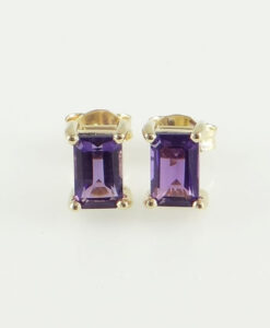 Amethyst Stud Earrings