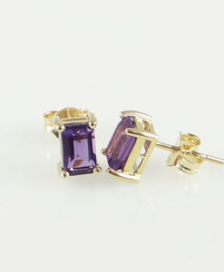 Amethyst Stud Earrings