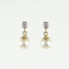 pearl and diamond drop earrings