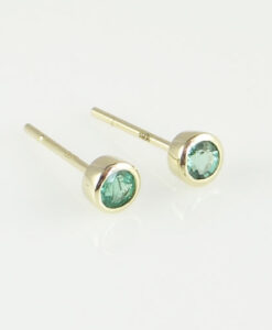 9ct Gold Emerald Stud Earrings
