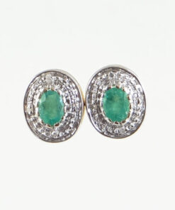 Emerald and Diamond Earrings