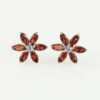 gold garnet and diamond earrings