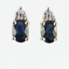 Sapphire and Diamond Stud Earrings