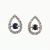 Sapphire and Diamond Halo Earrings