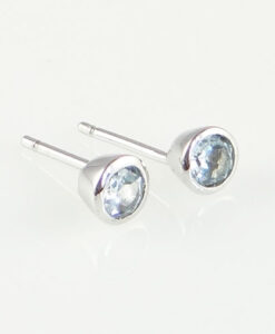 Blue Topaz Stud Earrings
