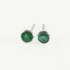 Sterling Silver Emerald Stud Earrings