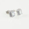 Aquamarine and Diamond Halo Earrings