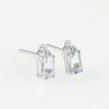 Aquamarine and Accent Diamond Earrings