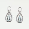 Aquamarine and Diamond Swirl Earrings