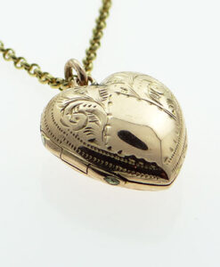 Antique Rose Gold Heart Locket