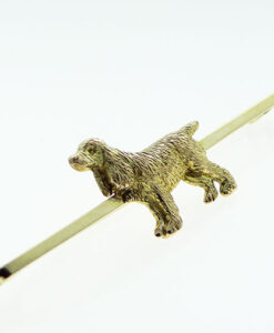 Antique 9ct Gold Officers Bar Dog Brooch