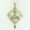 Aquamarine and Seed Pearl Pendant