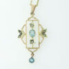 Blue Topaz and Pearl Pendant