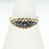 Gold Diamond and Sapphire Boat Ring