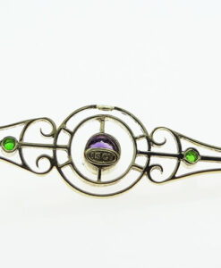 Emerald and Amethyst Suffragette Brooch