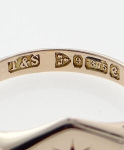 9ct Rose Gold Diamond Set Signet Ring