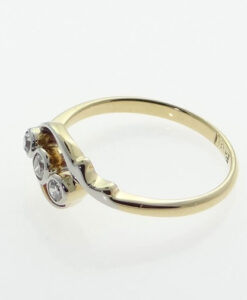 Antique Gold Diamond Twist Ring