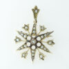 Gold Seed Pearl Star Pendant c1900