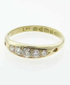 Gold Five Stone Diamond Ring Chester 1907