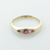 8ct Gold Ruby and Diamond Ring