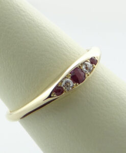 Gold Ruby and Diamond Ring