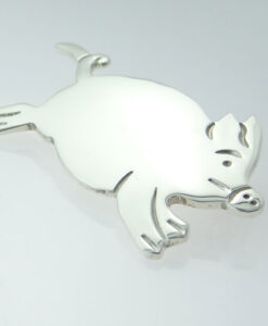 Running Pig Brooch