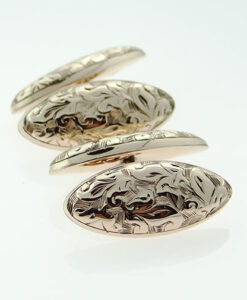 Antique 9ct Rose Gold Cufflinks Hallmarked Chester 1905
