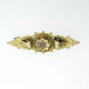 Antique 9ct Gold Ruby and Seed Pearl Brooch Chester 1914