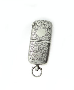 Joseph Gloster Sterling Silver Vesta and Sovereign Case