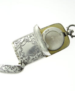 Joseph Gloster Sterling Silver Vesta and Sovereign Case
