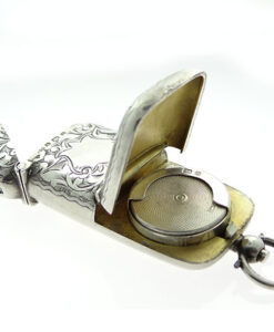 Joseph Gloster Sterling Silver Vesta and Sovereign Case