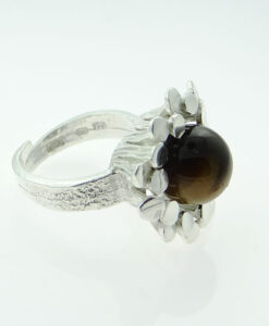 Tigers Eye Modernist Ring