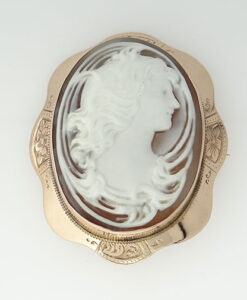 9ct Rose Gold cameo brooch