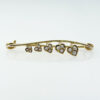 Antique 9ct Gold Seed Pearl Hearts Brooch