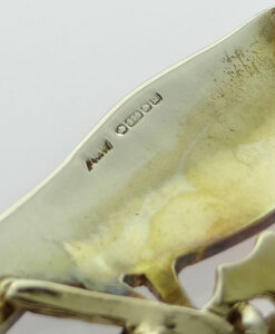 Vintage 9ct Gold Enamel Robin Brooch