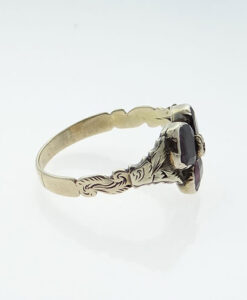 Antique 9ct Gold Diamond and Almandine Garnet Ring c1800