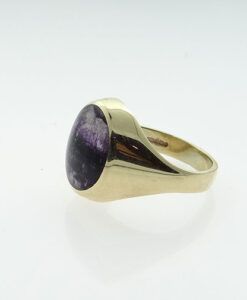9ct Gold Blue John Signet Ring