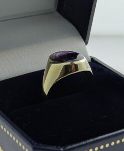 9ct Gold Blue John Stone Signet Ring
