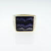 Gents 9ct Gold Blue John Stone Signet Ring