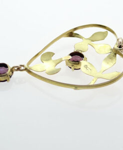 Antique 9ct Rose Gold Amethyst Pendant