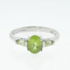 9ct White Gold Peridot Ring