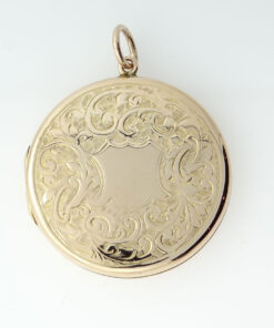 Antique 9ct Rose Gold Back and Front Round Locket