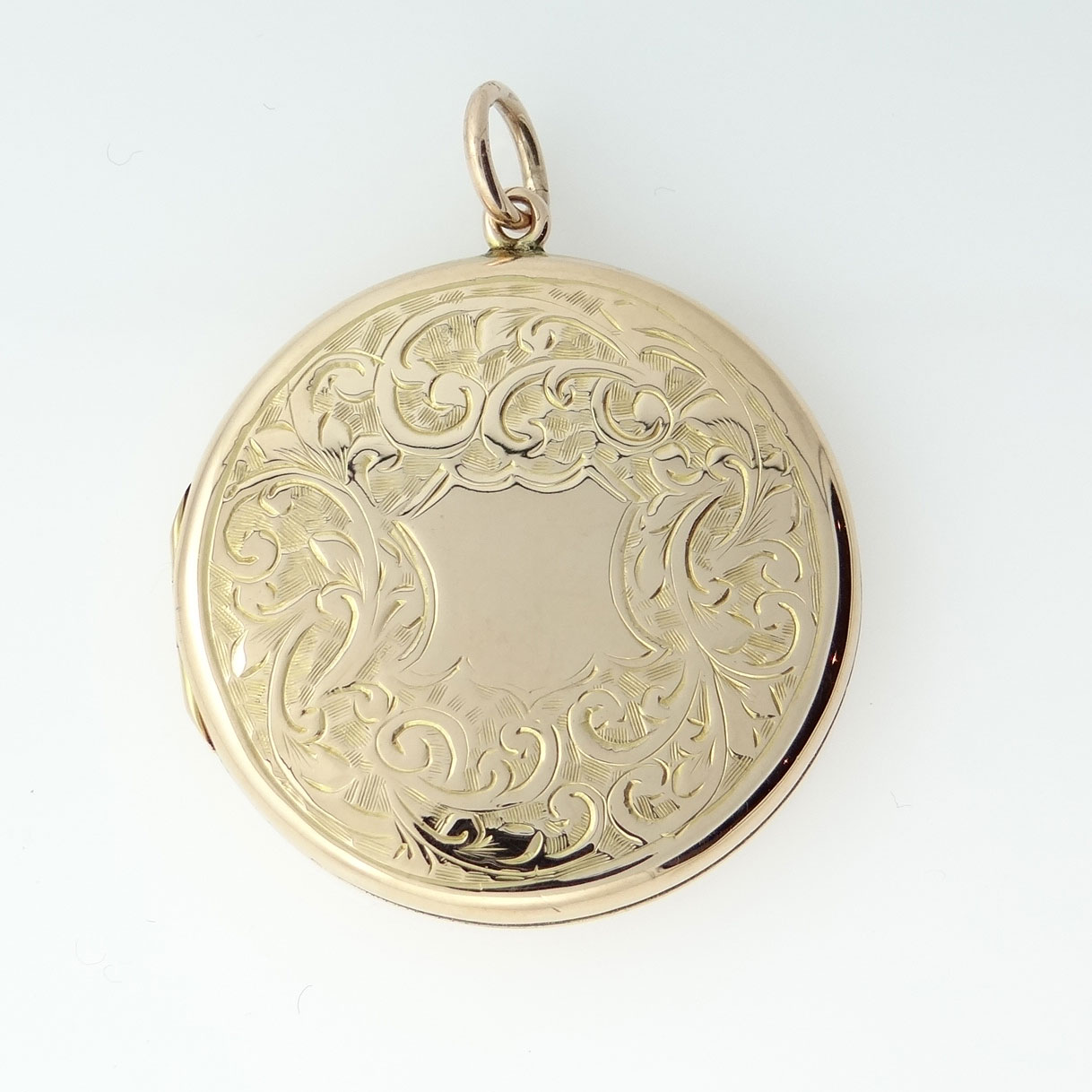 Antique 9ct Rose Gold Back and Front Round Picture Locket