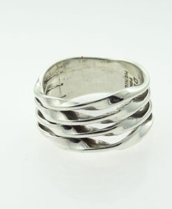 Dominique Dinouart sterling silver wave ring