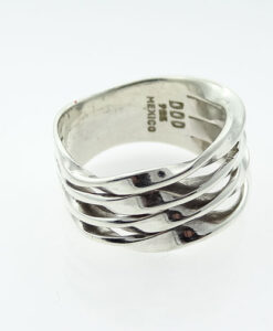 sterling silver wave ring by Dominique Dinouart