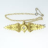 Antique 15ct Gold Diamond Set Brooch c1900