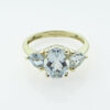 9ct Gold Aquamarine Three Stone Ring