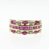9ct Gold Diamond and Ruby Band Ring