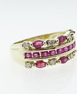 Diamond and Ruby Band Ring
